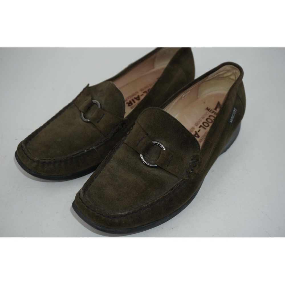 Mephisto Cool-Air Loafer Green Suede Slip On Cushioned Comfort Women's Size 8